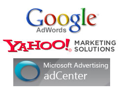 An image of the various pay per click properties ppc-engines