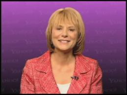 Click for Windows Media Video - This picture is a screenshot of Yahoo! CEO, Carol Bartz's video