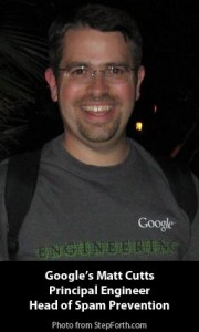 Photo of Matt Cutts - head of web spam prevention at Google