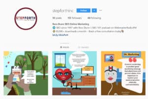StepForth Instagram bio