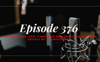 SEO 101 Episode 376: Even Enterprise Level Companies Need Basic SEO and More Google My Business News