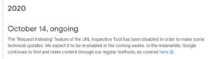 Google Search Console Request Indexing
