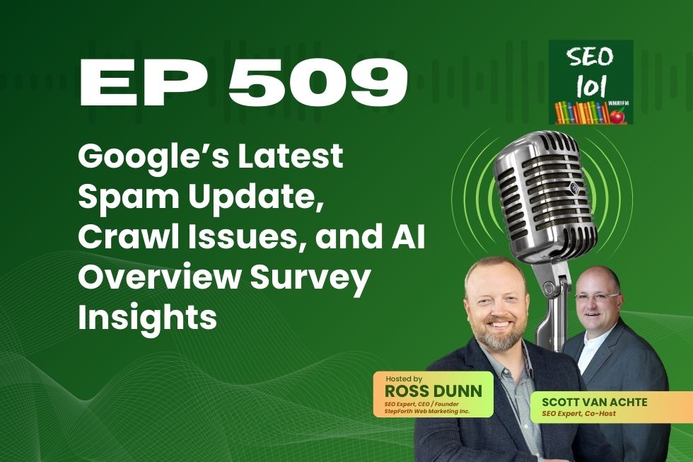 SEO 101 Episode 509 – Google’s Latest Spam Update, Crawl Issues, and AI Overview Survey Insights